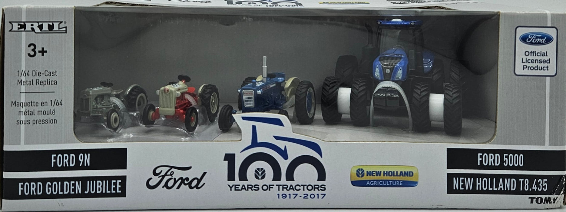 1/64 ERTL TOY 100 YEARS OF FORD TRACTORS SET ***RETIRED***