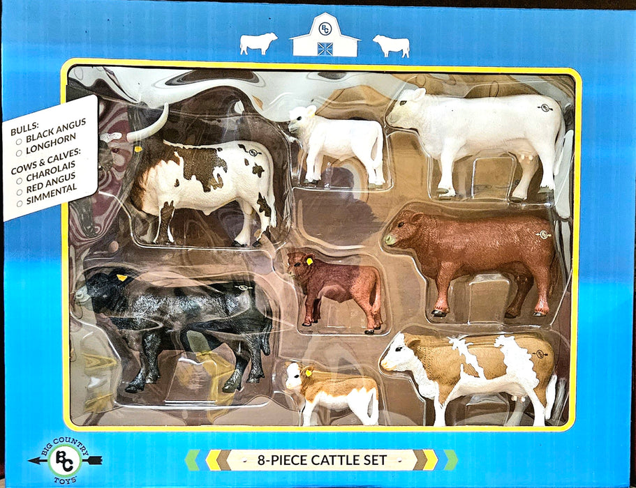 1/20 BIG COUNTRY TOYS 8 PIECE CATTLE SET