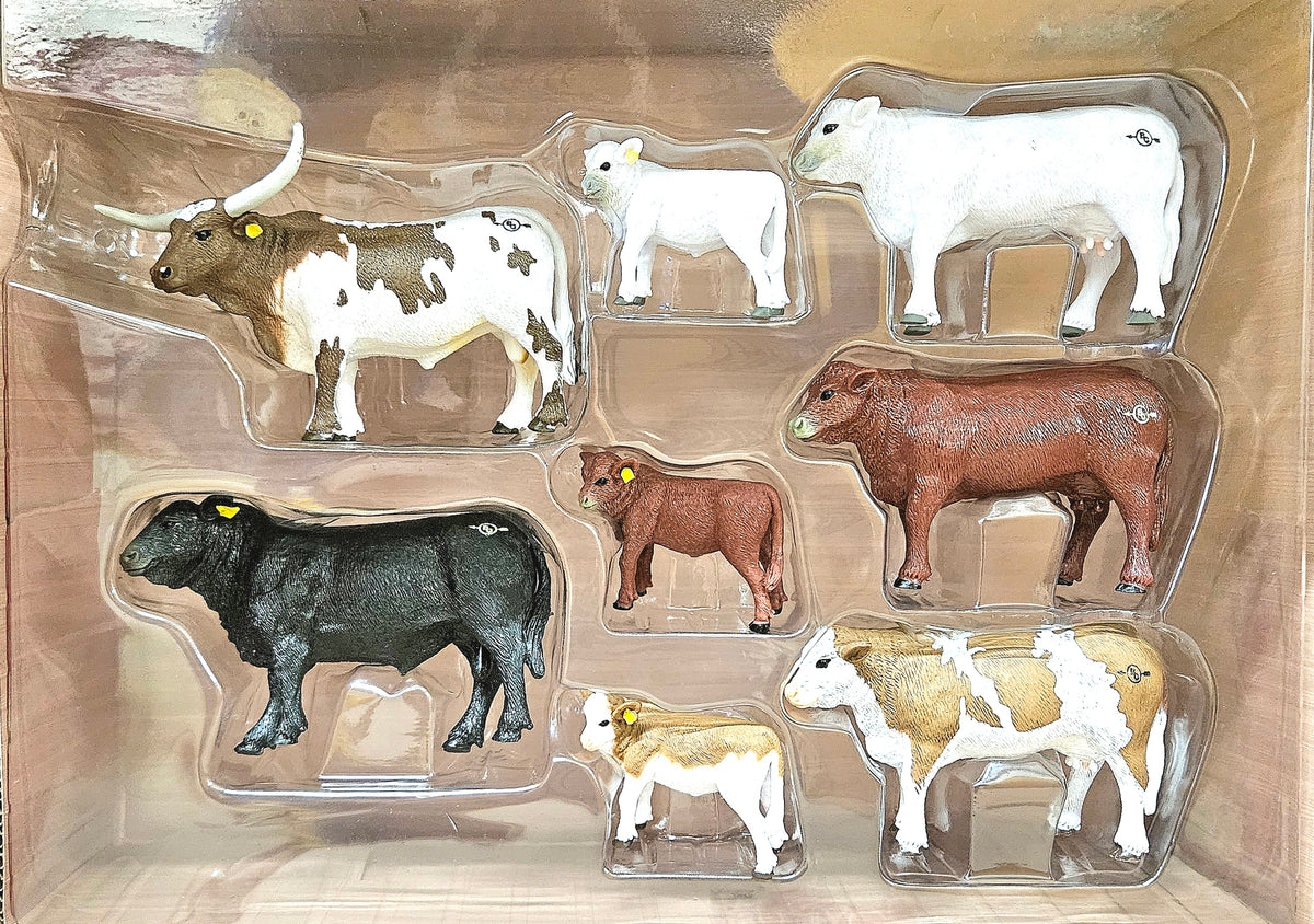 1/20 BIG COUNTRY TOYS 8 PIECE CATTLE SET