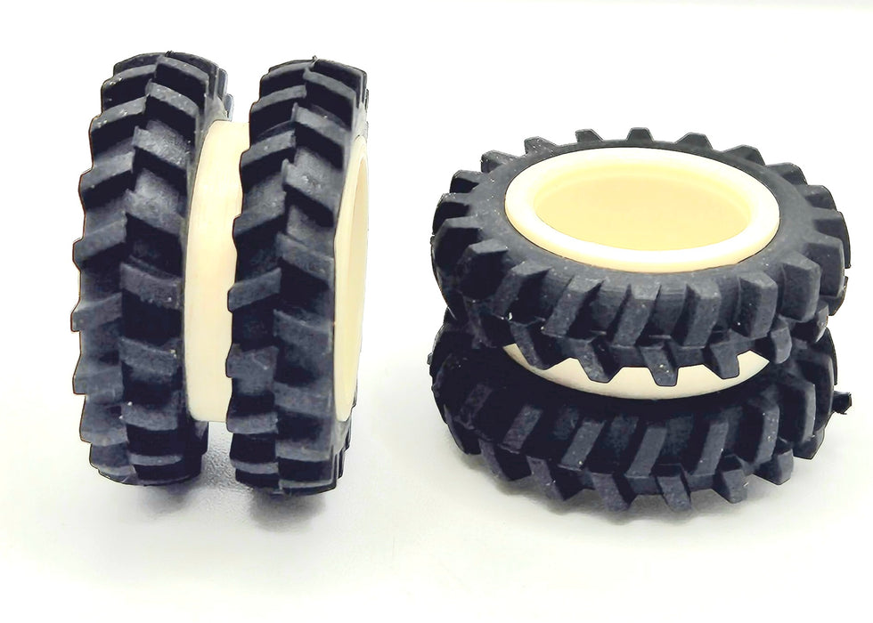 1/64 STANDI TOY 1 PAIR WHITE TIRES 14.9-46 DUALS