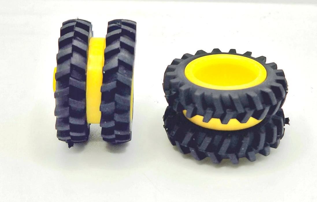 1/64 STANDI TOY 1 PAIR YELLOW TIRES 14.9-46 DUALS
