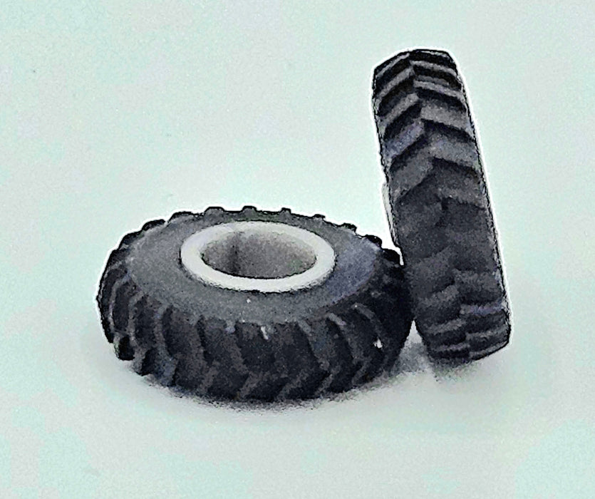 1/64 STANDI TOY 18.4 -34 TIRE SILVER RIM 1 PR