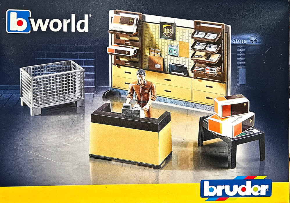 1/16 BRUDER TOY UPS STORE WITH WORKER