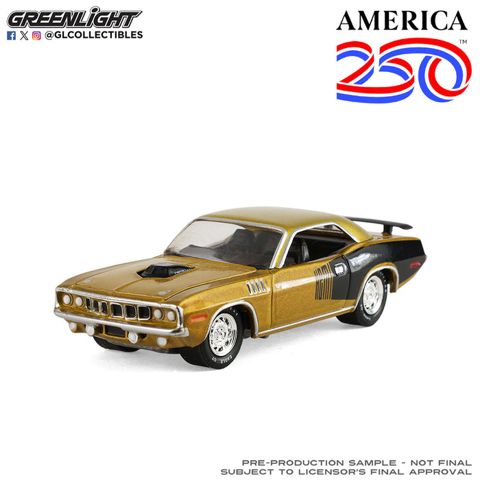 1/64 GREENLIGHT TOY 1971 PLYMOUTH HEMI CUDA AMERICA 250 LIMITED EDITION