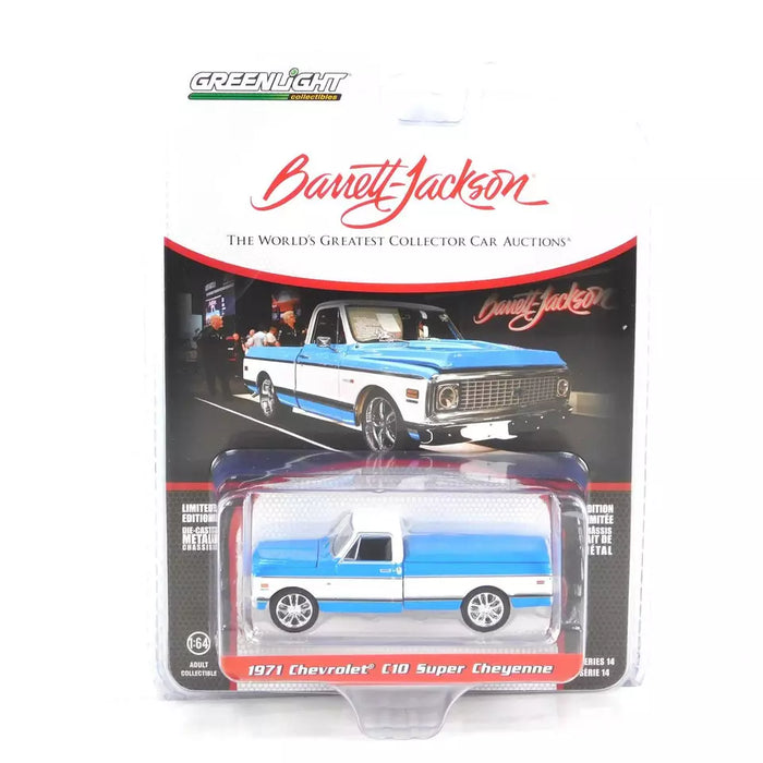 1/64 GREENLIGHT TOY 1971 CHEVROLET C10 BARRETT JACKSON SERIES 14