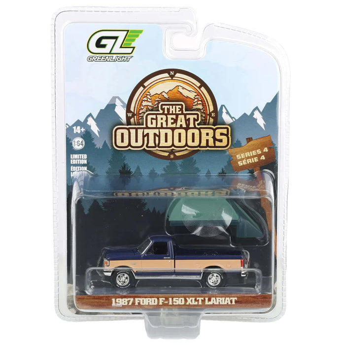 1/64 GREENLIGHT TOY FORD F150 WITH TRUCK BED TENT