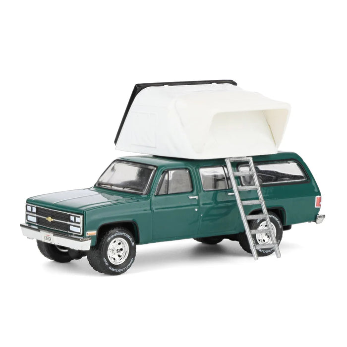1/64 GREENLIGHT TOY 1990 CHEVROLET SUBURVAN W/TENT GREAT OUTDOORS SERIES 4