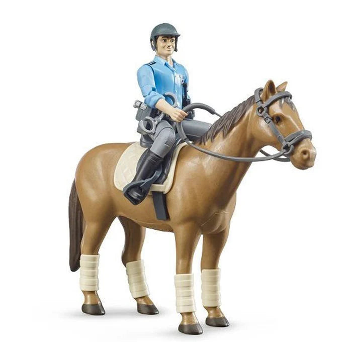 1/16 BRUDER TOY POLICE RIDER WITH HORSE