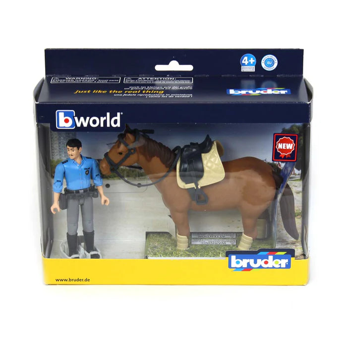 1/16 BRUDER TOY POLICE RIDER WITH HORSE