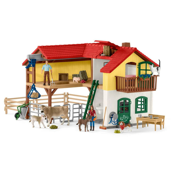SCHLEICH TOY FARM WORLD FARMHOUSE PLAYSET