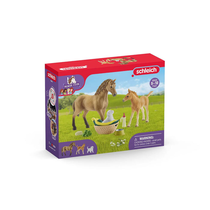 SCHLEICH TOY HORSE CLUB CARING FOR BABY ANIMALS SET