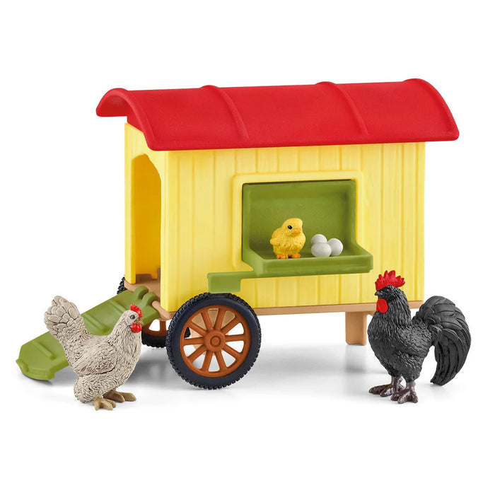 SCHLEICH TOY FARM WORLD MOBILE CHICKEN COOP
