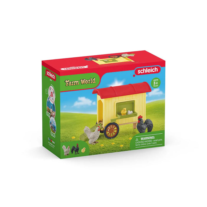 SCHLEICH TOY FARM WORLD MOBILE CHICKEN COOP