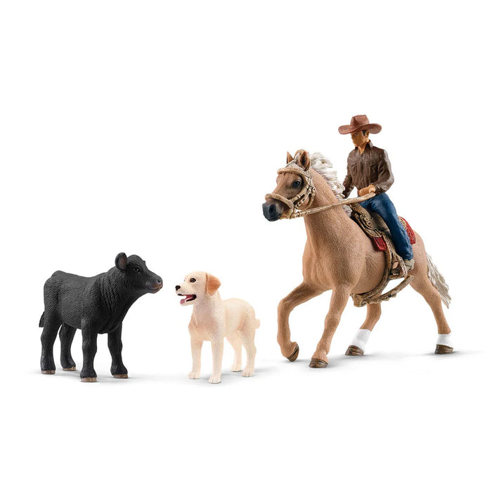 SCHLEIGH TOY FARM WORL WESTERN RIDING ADVENTURES SET