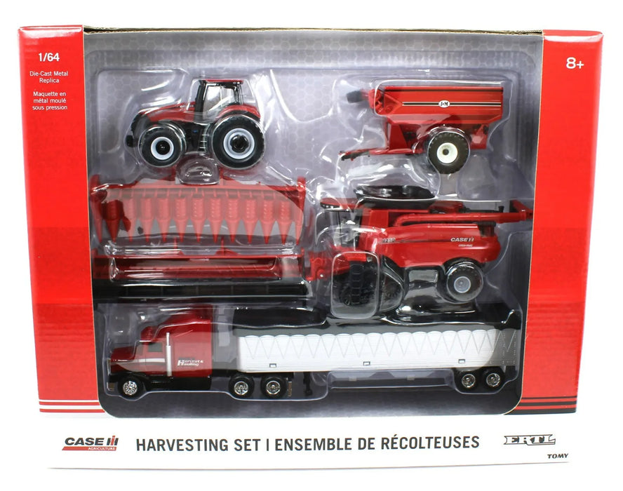 1/64 ERTL TOY CASE IH HARVESTING SET