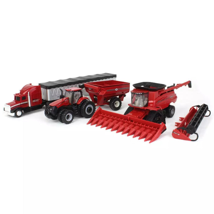 1/64 ERTL TOY CASE IH HARVESTING SET