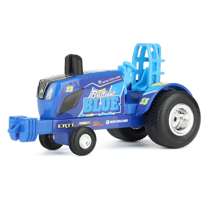 1/64 ERTL TOY NEW HOLLAND BRILLIANT BLUE PULLER TRACTOR 47750