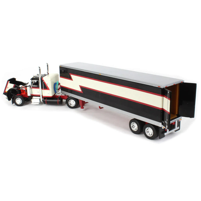 1/64 DCP FIRST GEAR PETERBILT 359 WITH VINTAGE 40FT DRY GOODS TRAILER