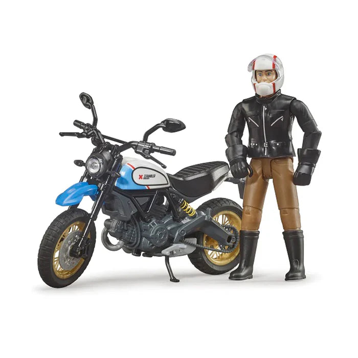 1/16 BRUDER TOY SCRAMBLERM DUCATI WITH RIDER