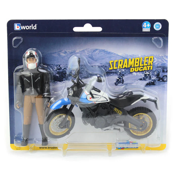 1/16 BRUDER TOY SCRAMBLERM DUCATI WITH RIDER