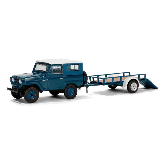 1/64 GREENLIGHT TOY 1961 NISSAN PATROL WITH TRAILER