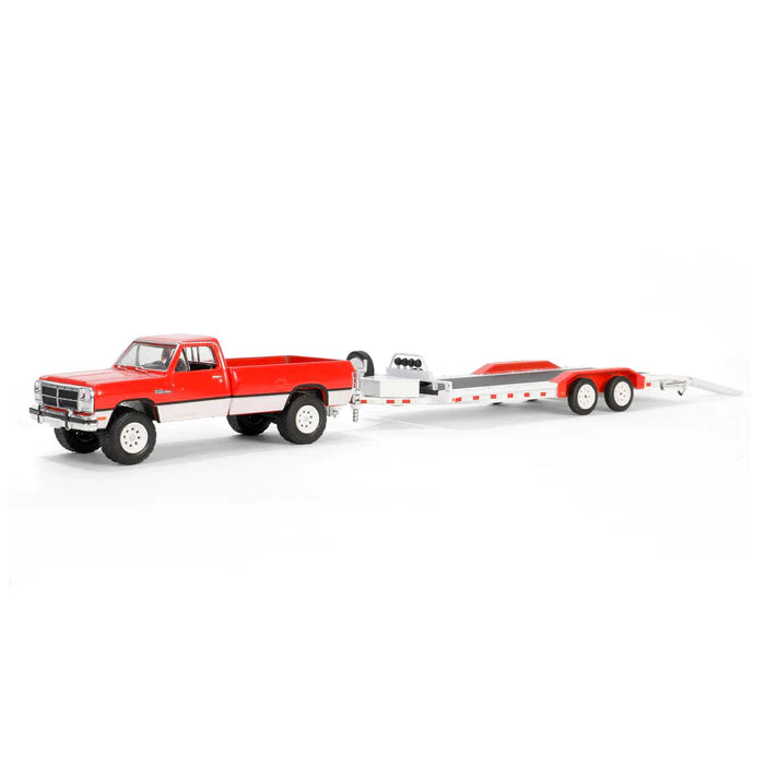 1/64 GREENLIGHT TOY 1991 DODGE RAM POWER RAM 250 & CAR HAULER