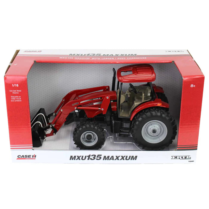 1/16 ERTL TOY CASE IH MXU135 TRACTOR WITH LOADER