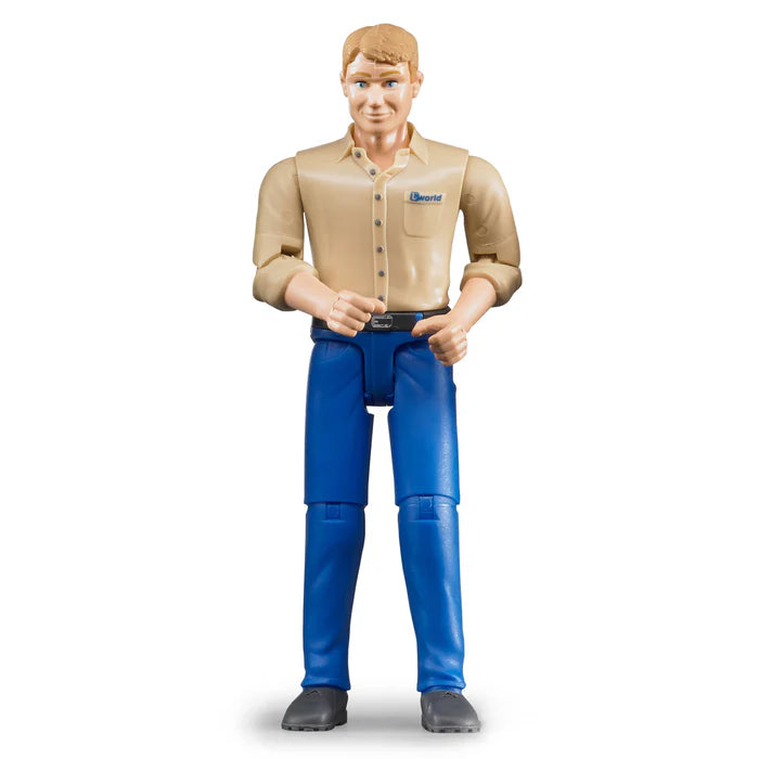 1/16 BRUDER TOY MAN WITH BLONDE HAIR