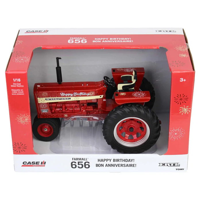 1/16 ERTL TOY CASE IH 656 FARMALL HAPPY BIRTHDAY TRACTOR