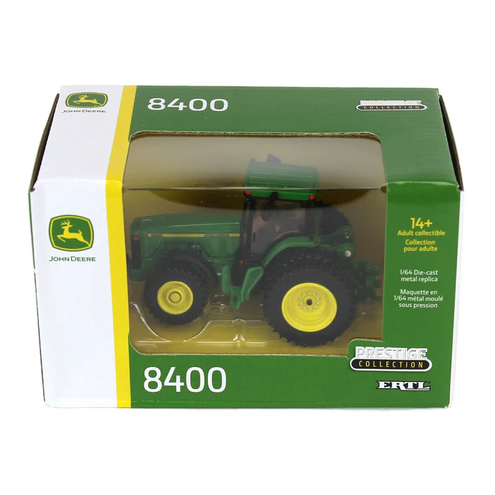 1/64 ERTL TOY JOHN DEERE 8400 LATE STRIPE PRESTIGE TRACTOR