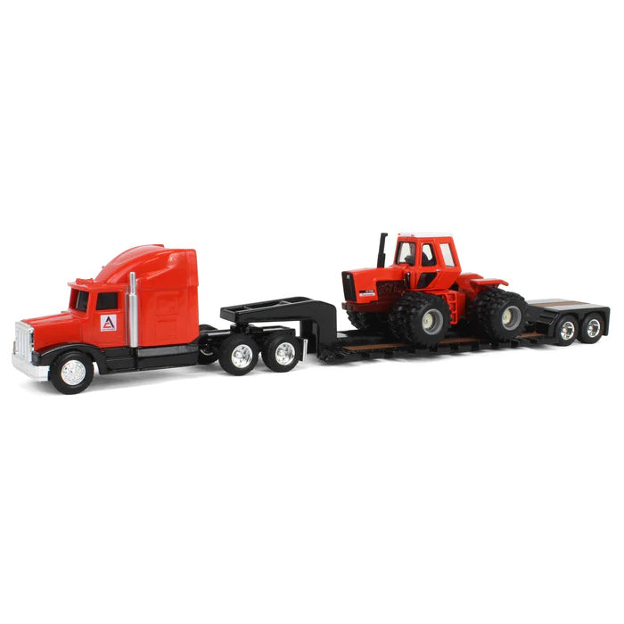 1/64 ERTL TOY ALLIS-CHALMERS 7580 TRACTOR WITH SEMI AND TRAILER