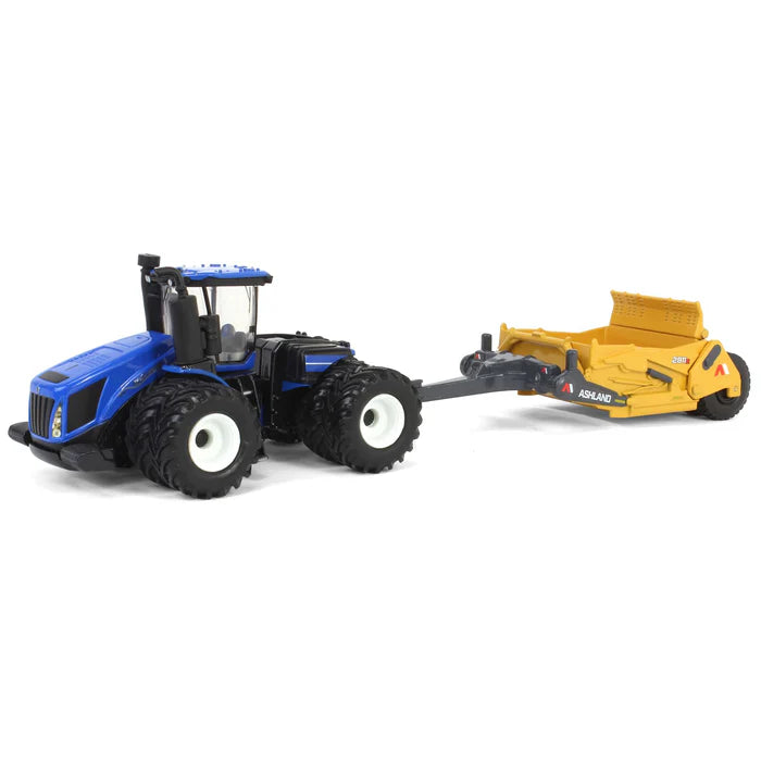 1/64 ERTL TOY NEWHOLLAND T9.700 WITH ASHLAND 2811E SCRAPER
