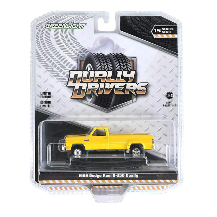 1/64 GREENLIGHT TOY 1982 DODGE RAM D350 YELLOW