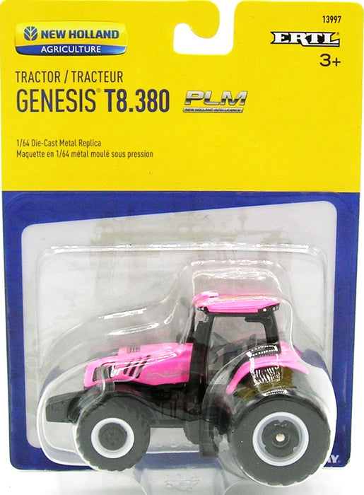 1/64 ERTL TOY NEW HOLLAND T8.380 PINK TRACTOR