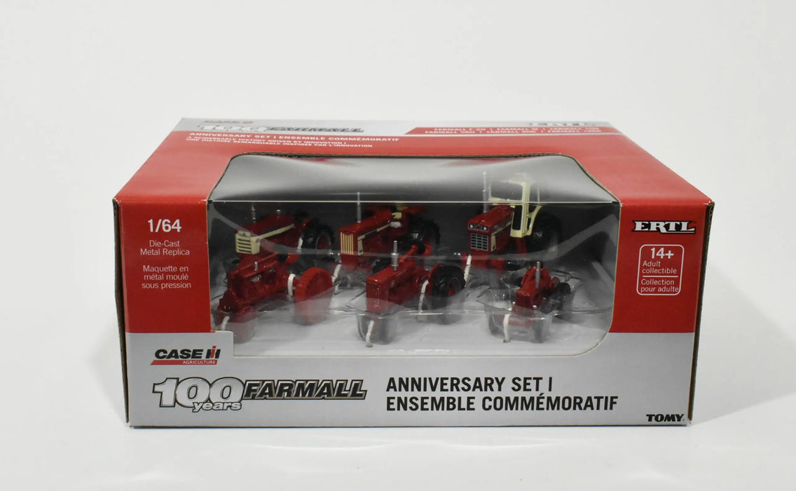 1/64 ERTL TOY CASE IH FARMALL 100 YEARS ANNIVERSARY SET