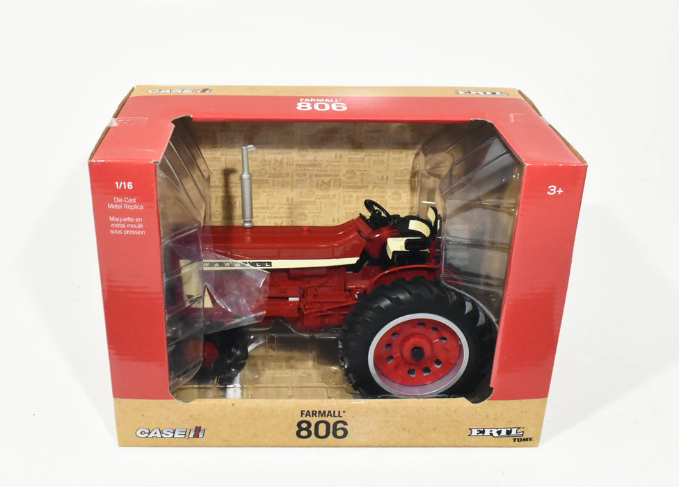 1/16 ERTL TOY CASE IH FARMALL 806 GAS TRACTOR NARROW FRONT