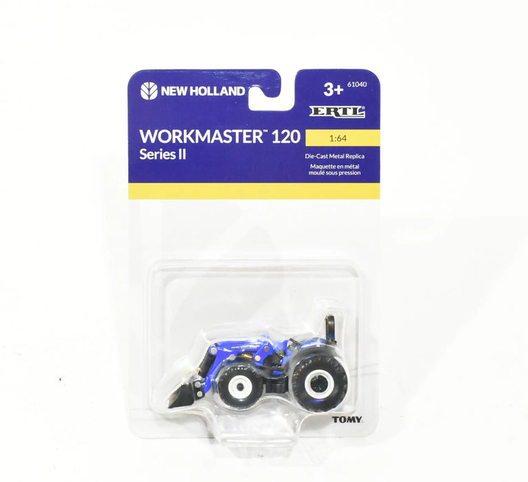 1/64 ERTL TOY NEW HOLLAND WORKMASTER 120 SERIES 2 TRACTOR WITH LOADER
