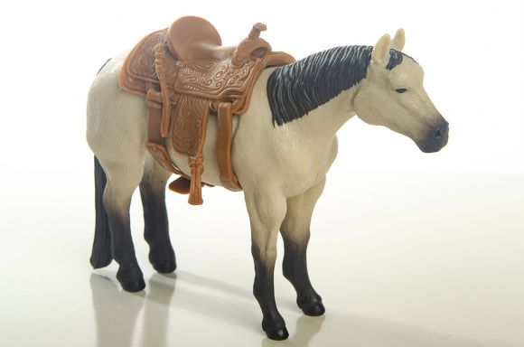 1/16 LITTLE BUSTER TOY CALF ROPING SADDLE