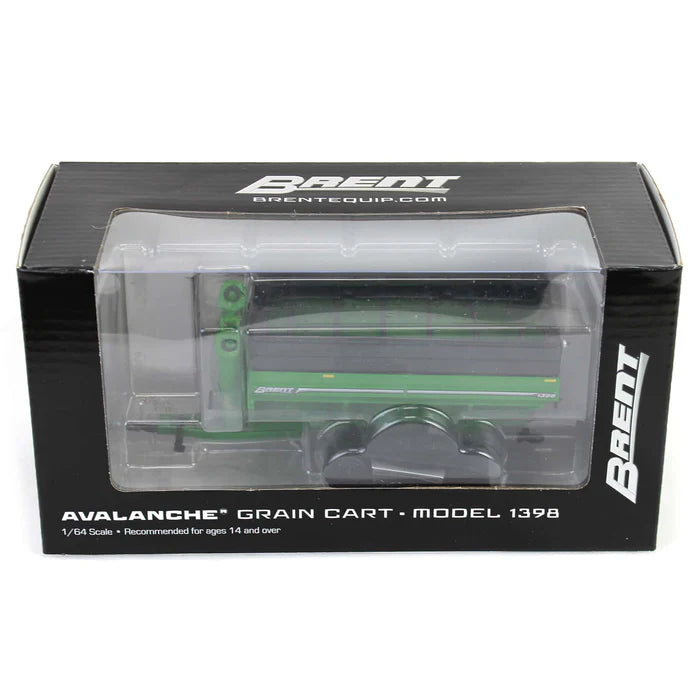 1/64 SPEC CAST TOY BRENT 1398 GREEN TRACKED GRAIN CART