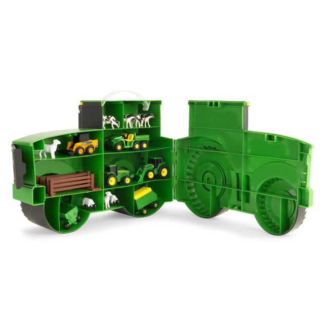 JOHN DEERE FUN AND GO TRACTOR CASE 18 PIECE ERTL TOY