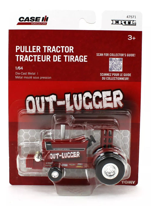 1/64 ERTL TOY CASE IH 1466 PULLER TRACTOR OUT-LUGGER