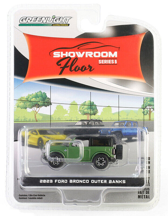 1/64 GREENLIGHT TOY 2023 FORD BRONCO OUTER BANKS SHOWROOM FLOOR SERIES 5