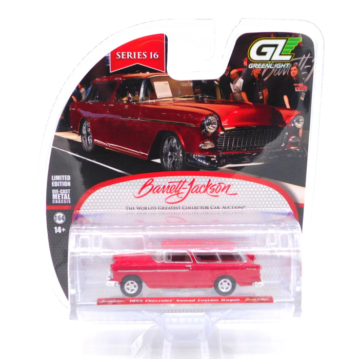 1/64 GREENLIGHT TOY 1955 CHEVY NOMAD CUSTOM WAGON BARRETT-JACKSON SERIES 16