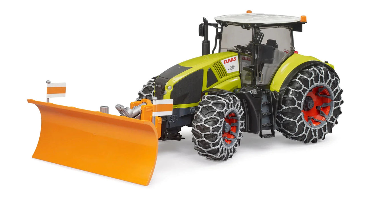 Toy Claas 1/16 BRUDER TOY CLAAS 950 AXION TRACTOR WITH SNOW BLADE AND CHAINS