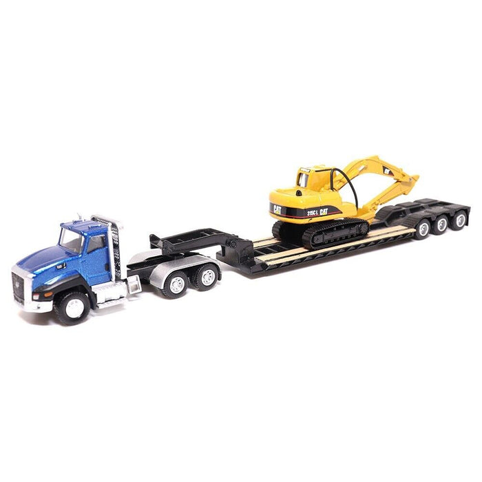 1/87 DIE CAST MASTERS CT660 CAT WITH LOWBOY AND 315CL EXCAVATOR