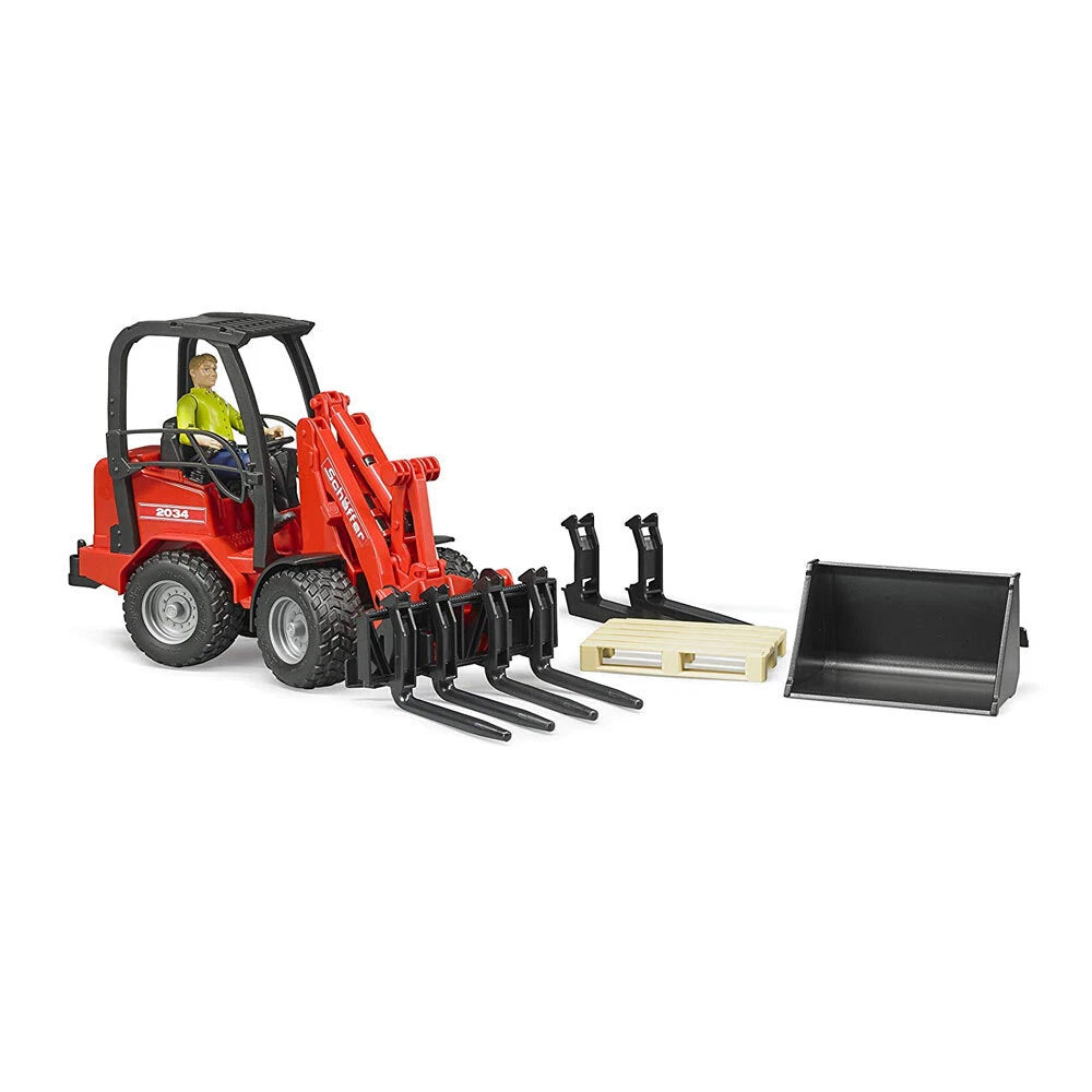 1/16 BRUDER TOY SCHAFFER LOADER WITH WORKER