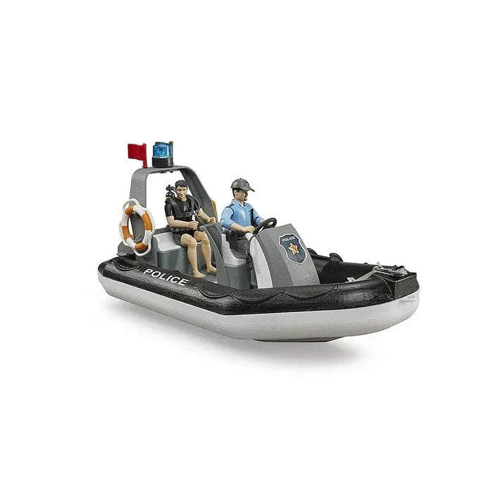 1/16 BRUDER TOY POLICE BOAT WITH FIGURES