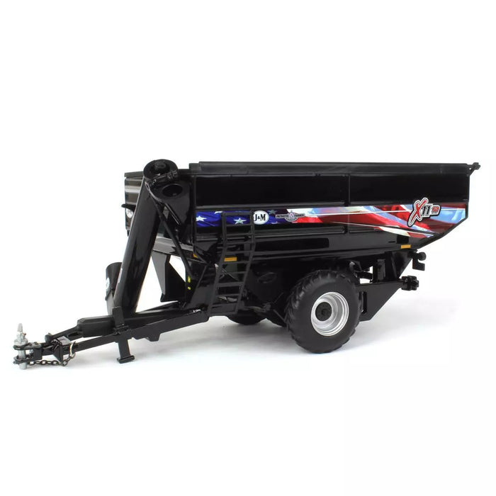 1/64 SPECCAST TOY BLACK J&M 1112 GRAIN CART WITH DUALS PATRIOTIC DECAL