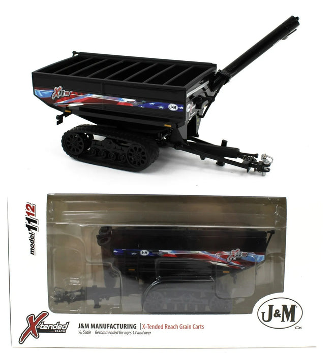 1/64 SPECCAST TOY J&M X-TENDED REACH GRAIN CART BLACK PATRIOTIC ON TRACKS