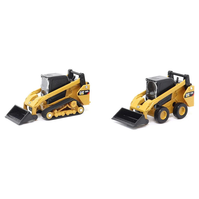 1/64 DIE CAST MASTERS TOY CAT 272D2 AMD 297D2 SKID STEER LOADERS